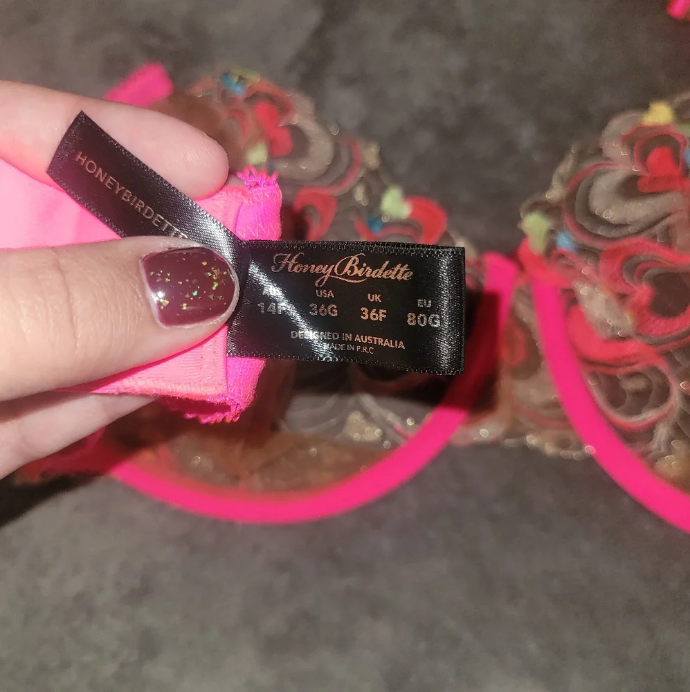 Honeybirdette Candy Set bra 36G panty XL - Picture 3 of 5